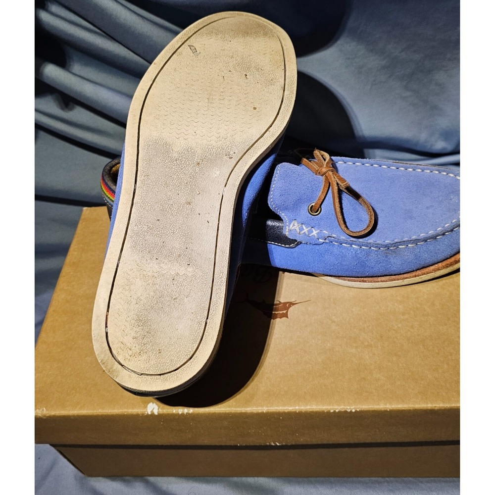 Robert Graham Men's Size 8M Blue Harvey Boat Shoes Loafers - Picture 4 of 5